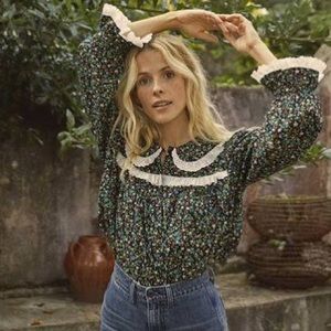 AMIE TOP -- MONTPELLIER FLORAL size small